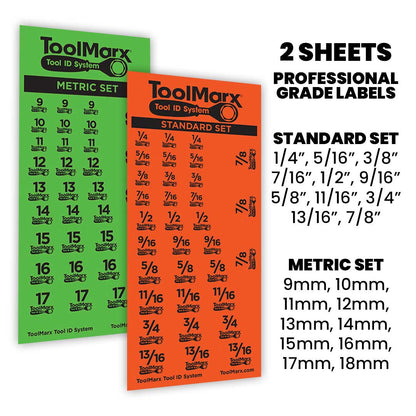 Toolmarx Socket Set Wrench Labels: Easy-to-Read Tool Decals - ToolMarx